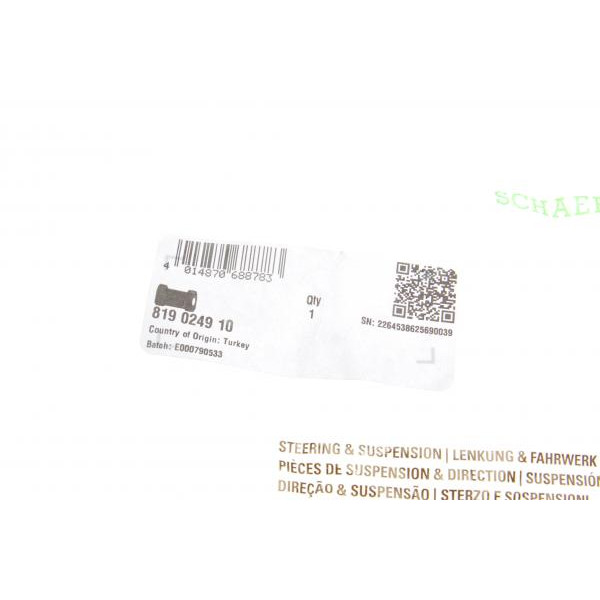 819024910 FAG Втулка стабілізатора (переднього) Audi A4/A6 (d=29.2mm)