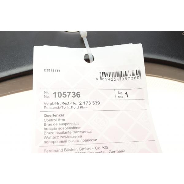 105736 FEBI BILSTEIN Важіль підвіски (передній/знизу) (R) Ford Focus III/C-Max II/Grand C-Max 10- (з кульовою) (d=21mm)