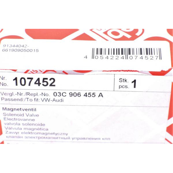 107452 FEBI BILSTEIN Клапан регулювання фаз газорозподілу VW Golf/Passat 1.4/1.6 TSI 03-14