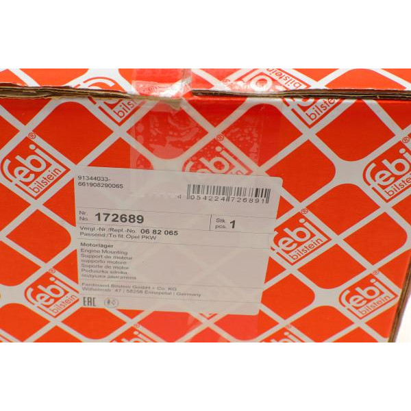172689 FEBI BILSTEIN Подушка двигуна (L) Opel Astra J 1.4-1.6 09-15/Zafira C 1.4/1.6 11-