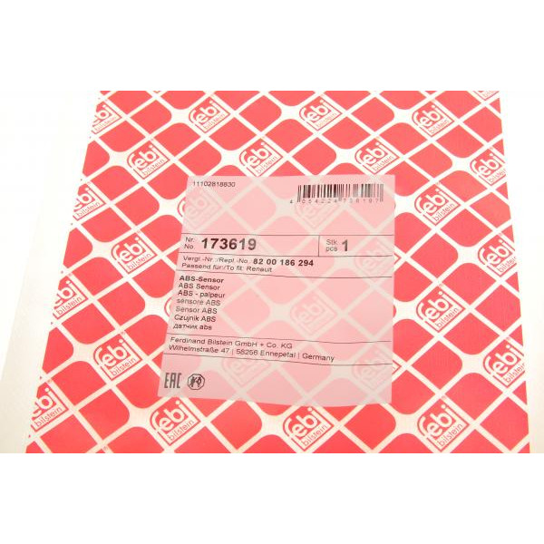 173619 FEBI BILSTEIN Датчик ABS (передний) Renault Clio II/Kangoo/Twingo 1.2-2.0 16V 02-