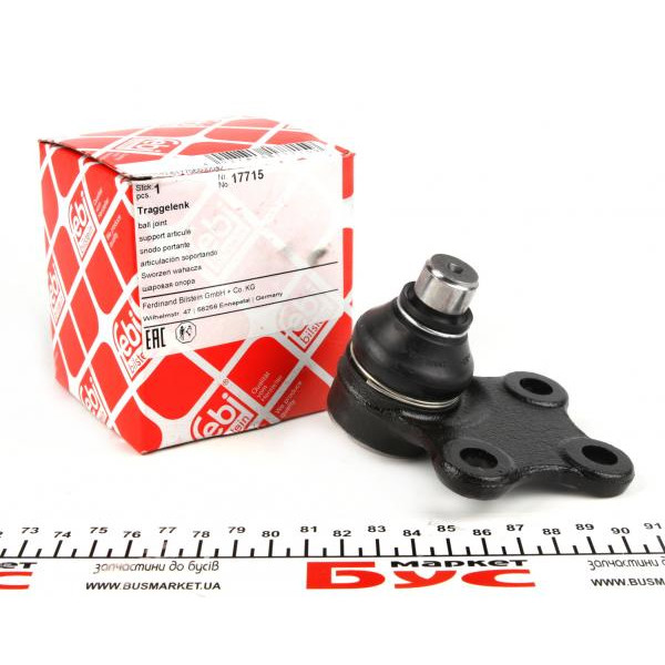 17715 FEBI BILSTEIN Опора кульова (передня/знизу) Citroen Berlingo/Peugeot Partner 96- (d=18mm)