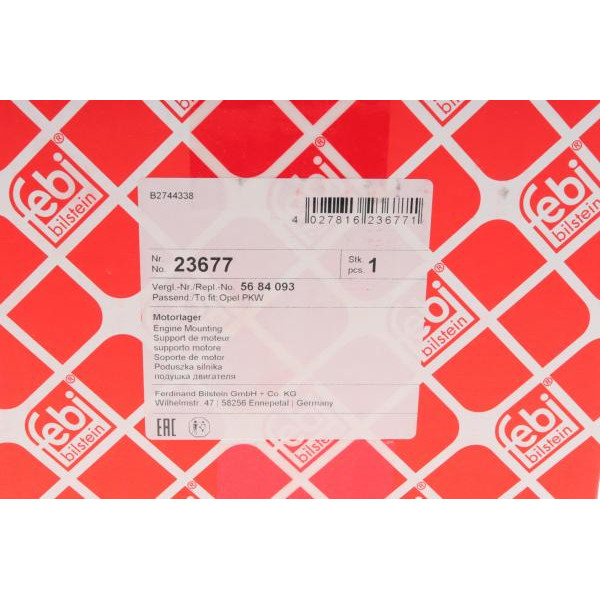 23677 FEBI BILSTEIN Подушка двигуна (передня) Fiat Croma/Opel Vectra 2.2/2.2D 02-