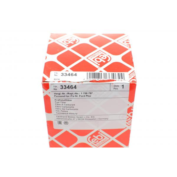 33464 FEBI BILSTEIN Фільтр паливний Ford Connect 1.8DI/TDCI 02-13/Mondeo 2.0-2.2 D 00-07 KIA Carnival 2.9 D 99-15