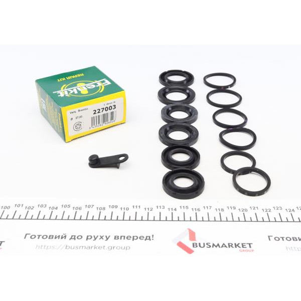 227003 FRENKIT Ремкомплект супорту (переднього) BMW 1 (E81/87) 03-11 (d=27/32mm) (Brembo)