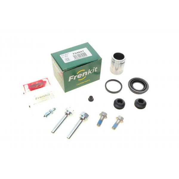734047 FRENKIT Ремкомплект супорту (заднього) Kia Soul 09- (d=34mm) (+поршень/напрямна) (Mando)