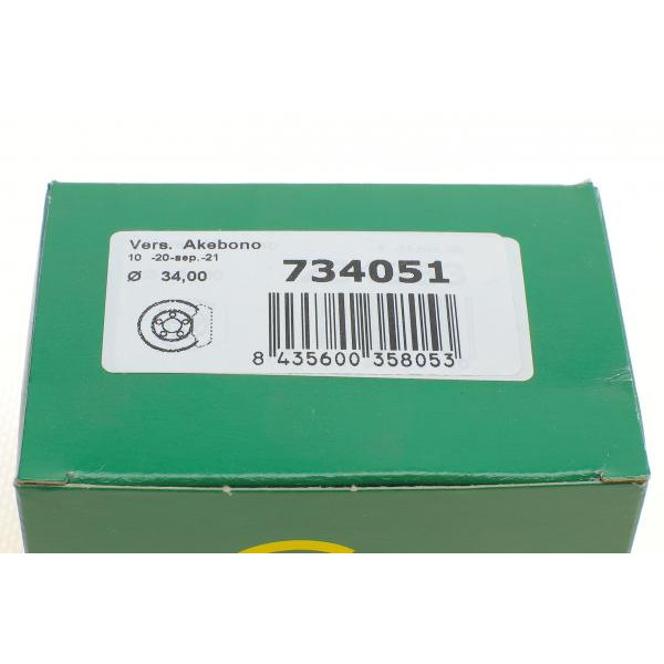 734051 FRENKIT Ремкомплект супорту (заднього) Honda Accord VI 98-03 (d=34mm) (+поршень/напрямна)(Akebono)