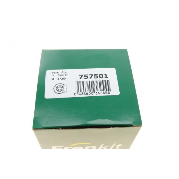 757501 FRENKIT Ремкомплект супорта (переднього) VW Sharan/T4 96-10 (d=57mm)(Ate)(+ поршень/напрямна) SuperKit