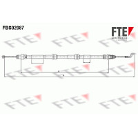 FBS02087 FTE (Valeo) Трос ручника (задній) VW T5 03- (1270/1000mm)