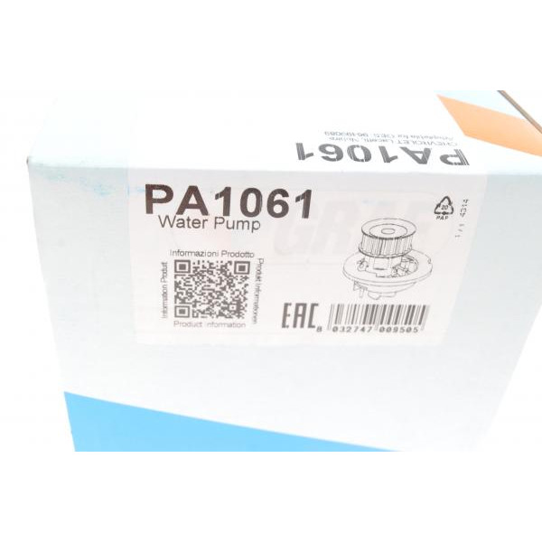 PA1061 GRAF Помпа води Chevrolet Lacetti/Nubira 1.8 05- (23z) (R/B) (8 лоп.) (латунний імпеллер)