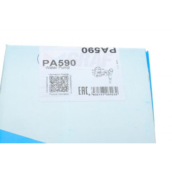 PA590 GRAF Помпа води Ford Mondeo I/II 1.8TD 93-00 (R/B) (9 лоп)