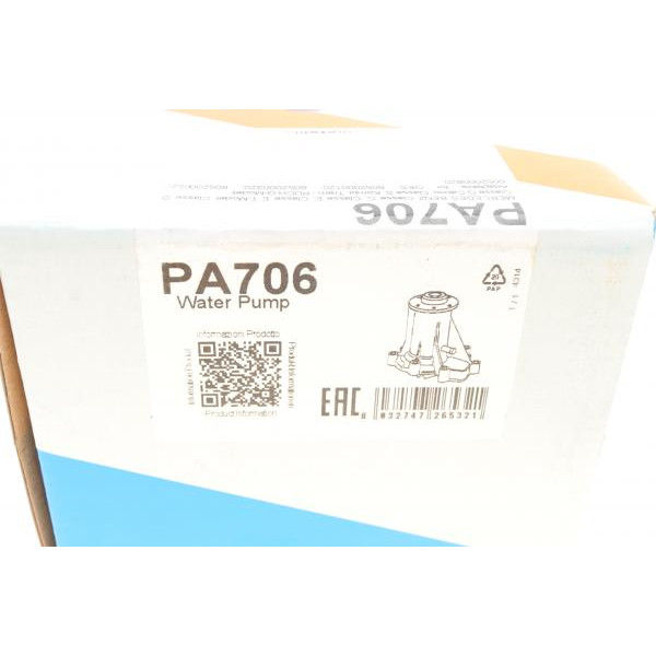 PA706 GRAF Помпа води MB C-class (W202)/E-class (W124/W210) 2.5D/3.0D 84-00 B/B (10 лоп)