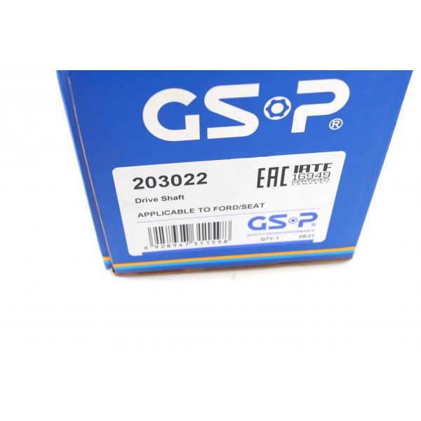 203022 GSP Напіввісь Ford Galaxy/VW Sharan 95-10 (38x485x48T) (+ABS)