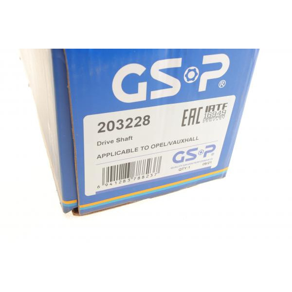 203228 GSP Напіввісь (передня) Opel Astra J 1.7 CDTI 09-15 (R) (30x25х996)