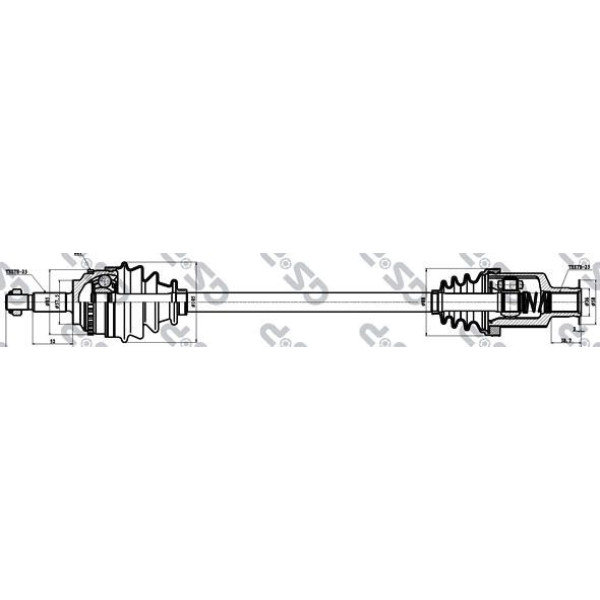 250193 GSP Напіввісь Renault Kangoo (R) (23x23x724x26T) (+ABS)