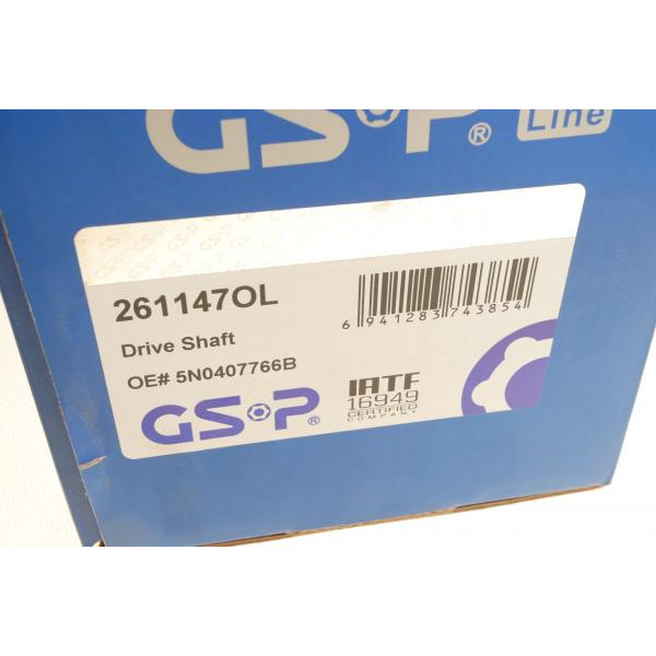 261147OL GSP Напіввісь (передня) VW Passat 2.0 i 05-12/Skoda Superb 1.8 i 08-15 (R) (36x795)