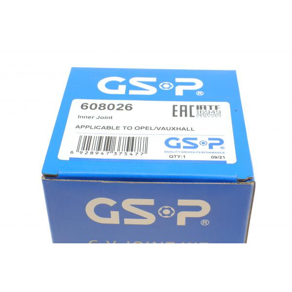 608026 GSP Шрус (внутрішній) Opel Astra 1.7 CDTI 09-15 (34x26x100)
