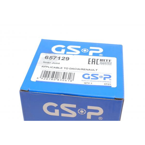 657129 GSP Шрус (внутрішній) Renault Duster 11- (21x28x151)