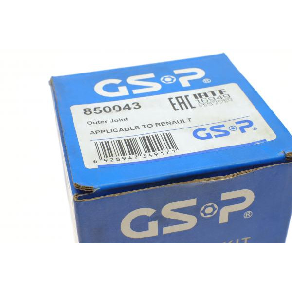 850043 GSP Шрус (зовнішній) Renault Kangoo (21x22x139,5x44T) (+ABS)