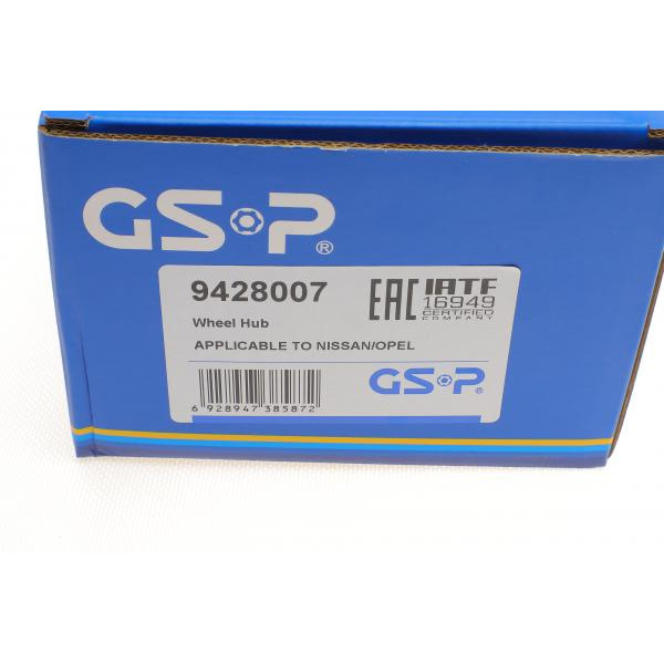 9428007 GSP Ступиця (передня) Renault Master II/Opel Movano 98-