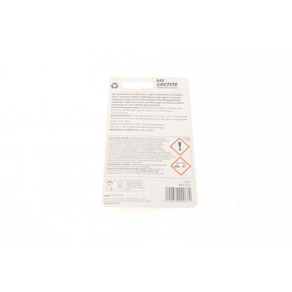 1804041 HENKEL LOCTITE 648 BC 5ML EN/DE фіксатор анаеробний вал-втулковий (зелений) (висока фіксація)(зазор 0.15)