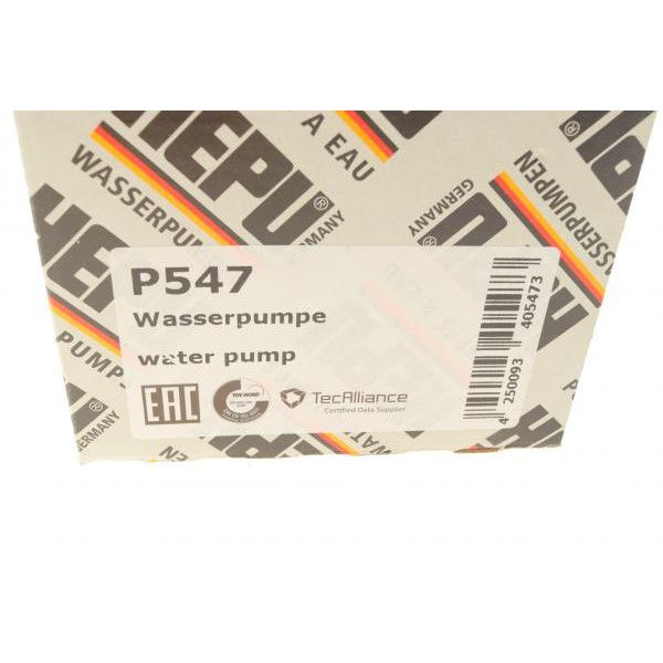 P547 HEPU Помпа води Audi A4/A6/VW Caddy/Golf IV/Passat/T5 1.8T/2.0 03-