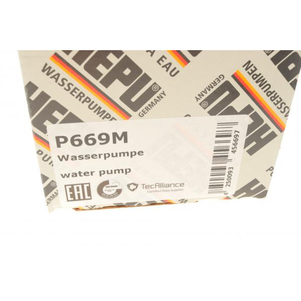 P669M HEPU Помпа води VW Caddy IV/VW Golf/T6 1.6-2.0TDI 15- (без датчика, з болтами)