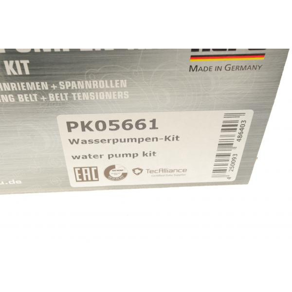PK05661 HEPU Комплект ременя генератора + помпа VW Skoda Rapid/ Roomster 1.2 06- (6PK1453) (-AC)