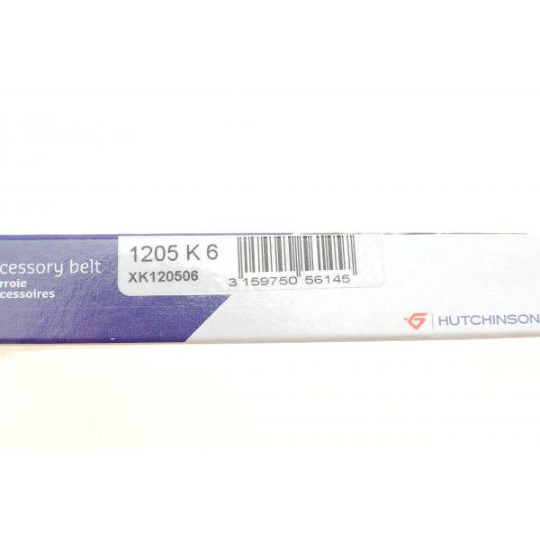 1205K6 HUTCHINSON Ремінь генератора Peugeot Partner 1.6