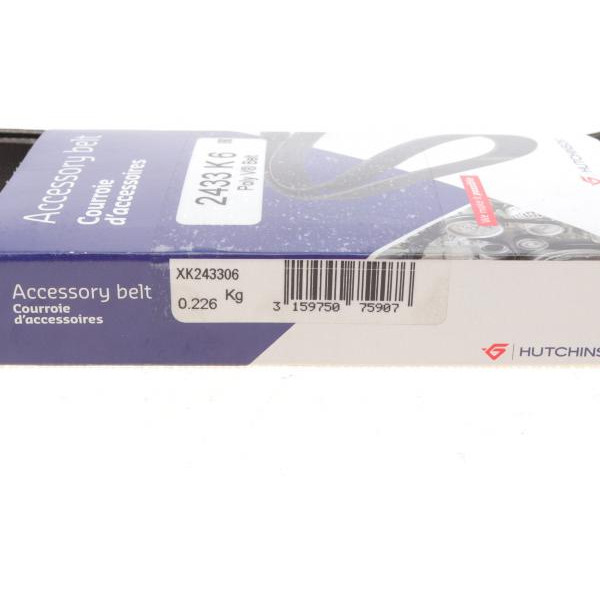 2433K6 HUTCHINSON Ремінь генератора Jeep Cherokee 2.8 CRD 08- (6PK2433)