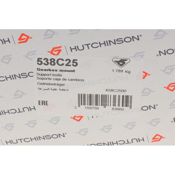 538C25 HUTCHINSON Подушка КПП Opel Astra K 1.0/1.4 15- (L)