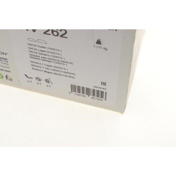 KHV262 HUTCHINSON Комплект ременя генератора Nissan Qashqai/Renault Clio/Kangoo/Dacia Dokker/Duster/Logan 12-