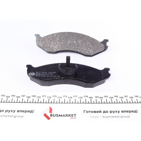 140968 ICER Колодки гальмівні (передні) Jeep Cherokee/Grand Cherokee 83-01/Wrangler 86-10/Kia Carnival 99-01
