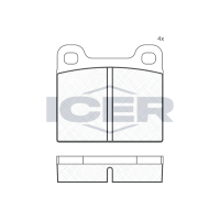 180162 ICER Колодки гальмівні (передні) Opel Admiral/Ascona/Kadett/Senator -87