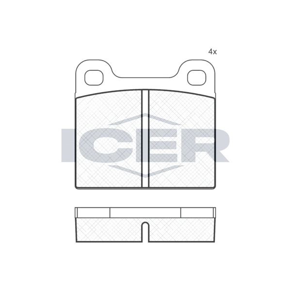 180162 ICER Колодки гальмівні (передні) Opel Admiral/Ascona/Kadett/Senator -87