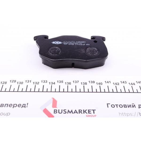 180633 ICER Колодки гальмівні (передні) Peugeot 106 91-04/205/305/309/405 82-98/Renault Clio 91-98 (з датчик.)
