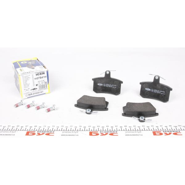 180784700 ICER Колодки гальмівні (задні) Audi A4/A6/A8 94-02/Audi 80 91-96/Audi 90 84-91/Audi 100/200 77-94