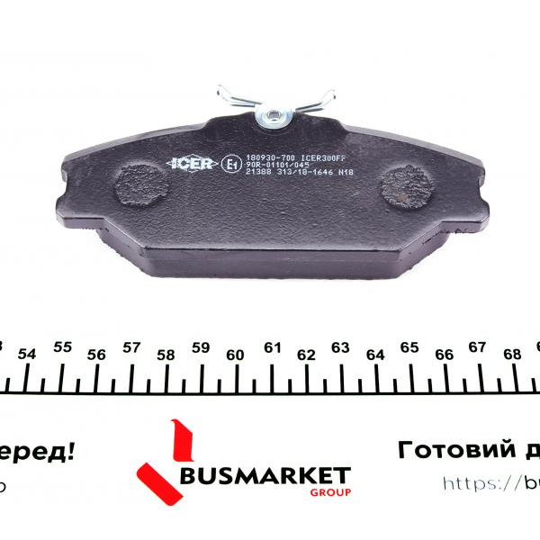 180930700 ICER Колодки гальмівні (передні) Renault Laguna I 93-01/Megane I 96-03/Safrane 92-00
