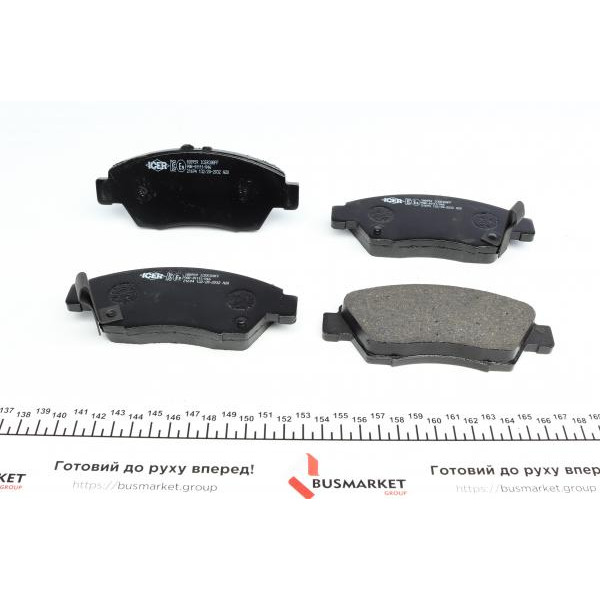 180959 ICER Колодки гальмівні (передні) Honda Civic V/VI/VII 91-05/CRX III 92-98/Jazz 08-14