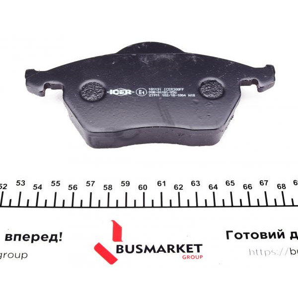 181131 ICER Колодки гальмівні (передні) Audi A3/TT/Skoda Octavia 96-10/VW Golf/Passat B3/B4 91-06 (без датчика)