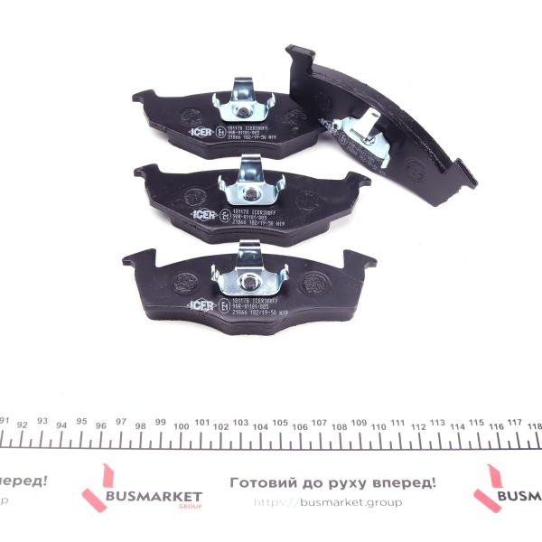 181178 ICER Колодки гальмівні (передні) Seat Cordoba/Ibiza II 93-02/VW Golf III 91-99/Polo 95-02