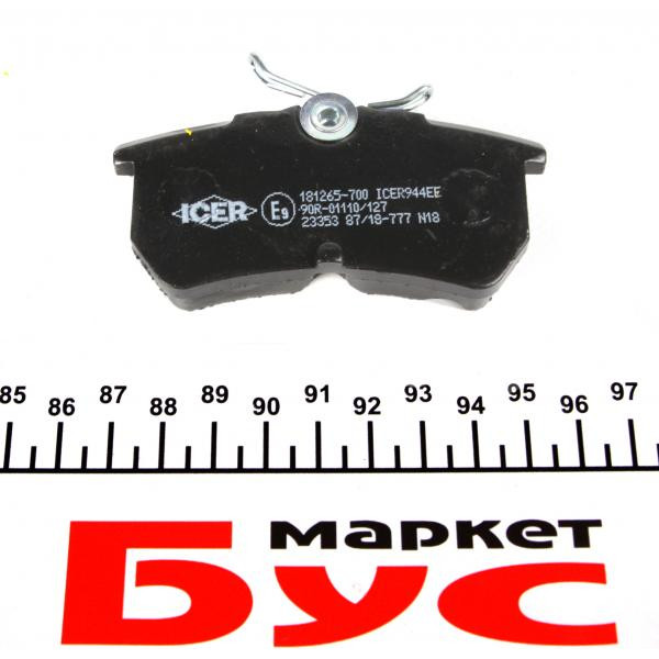 181265700 ICER Колодки гальмівні (задні) Ford Focus 98-05/Fiesta V/VI 05-