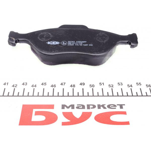181343 ICER Колодки гальмівні (передні) Ford Fiesta 95-10/Fusion/Ka 02-12/Puma/Mazda 121 96-03/Mazda 2 03-07
