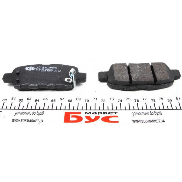 181509 ICER Колодки гальмівні (задні) Renault Koleos 08-/Nissan Qashqai/Tiida 07-13/Teana/X-Trail 01-13
