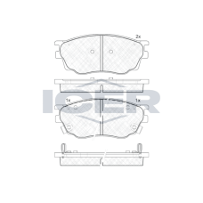 181542 ICER Колодки гальмівні (передні) Mazda 6 02-07