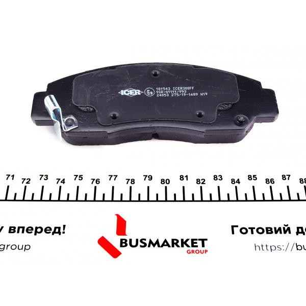 181543 ICER Колодки гальмівні (передні) Honda Civic VIII/IX 06-/FR-V 04-/Accord VII/VIII 03-