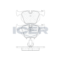 181552 ICER Колодки гальмівні (задні) BMW 3 (E46)/X3 (E83) 04-11/Land Rover Range Rover 02-12