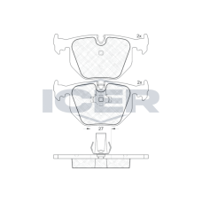 181552 ICER Колодки гальмівні (задні) BMW 3 (E46)/X3 (E83) 04-11/Land Rover Range Rover 02-12