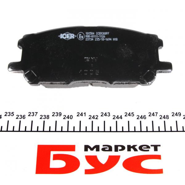 181584 ICER Колодки гальмівні (передні) Toyota Highlander/Kluger 03-10/Lexus RX 03-08