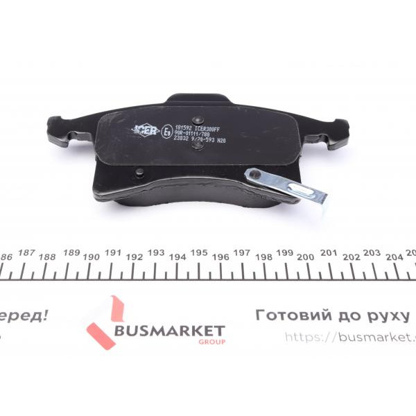 181592 ICER Колодки гальмівні (передні) Opel Astra H/Corsa C/D/E/Meriva A/B 04-/Combo/Zafira A/B 01- (+датчик)
